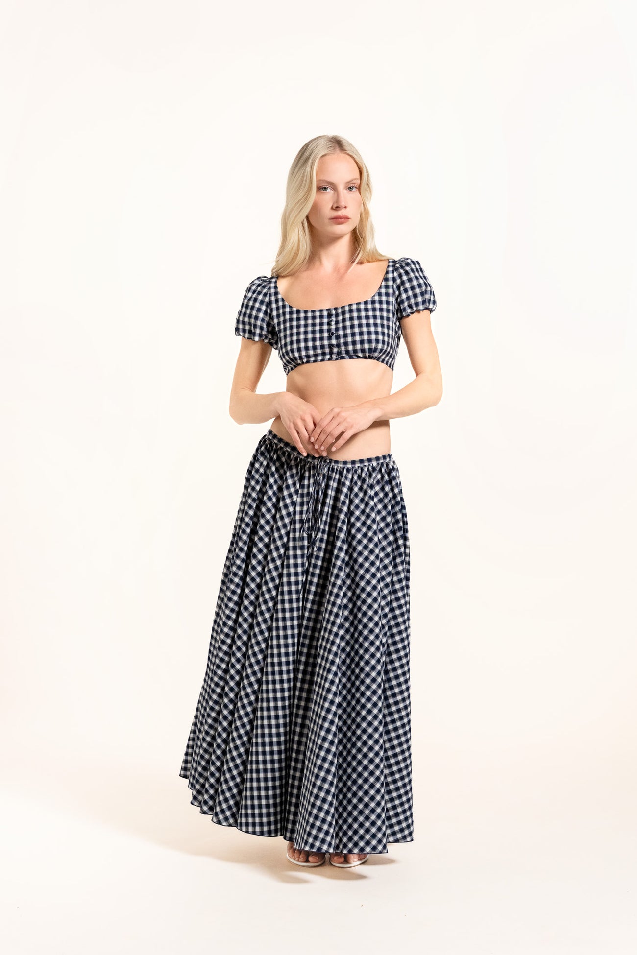 Diodora Skirt - Harbor - Plaid