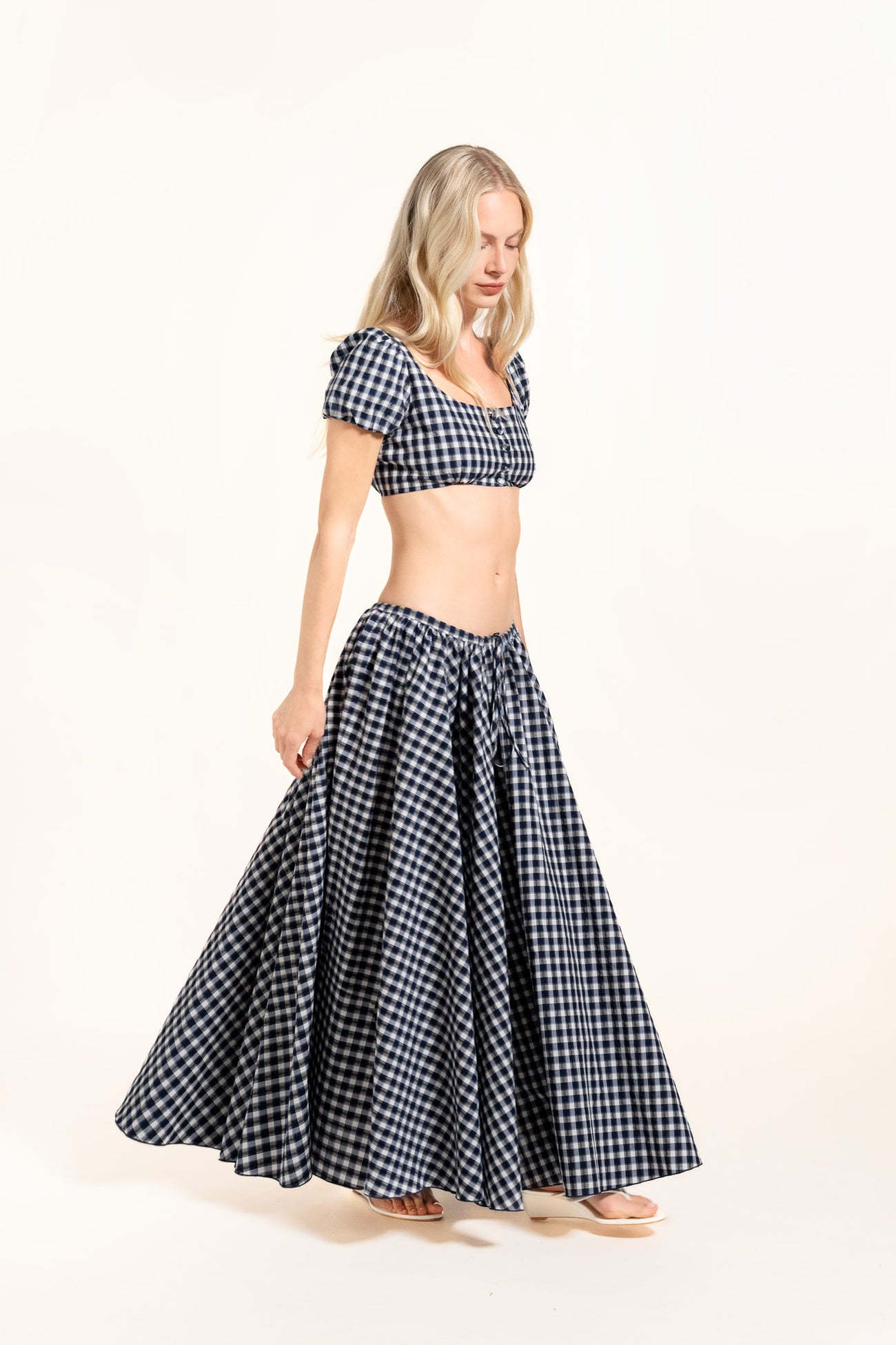Diodora Skirt - Harbor - Plaid