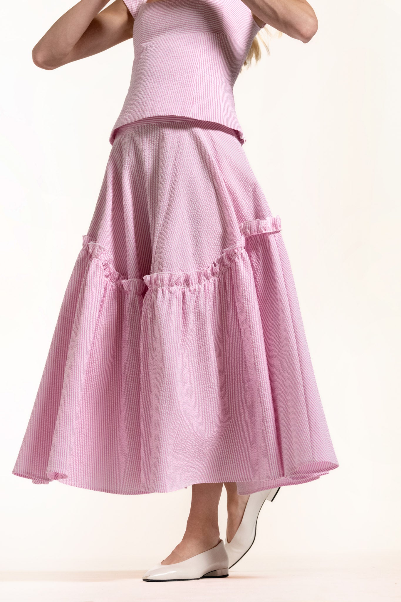 Zhiggie Danse Skirt in candyfloss stripes