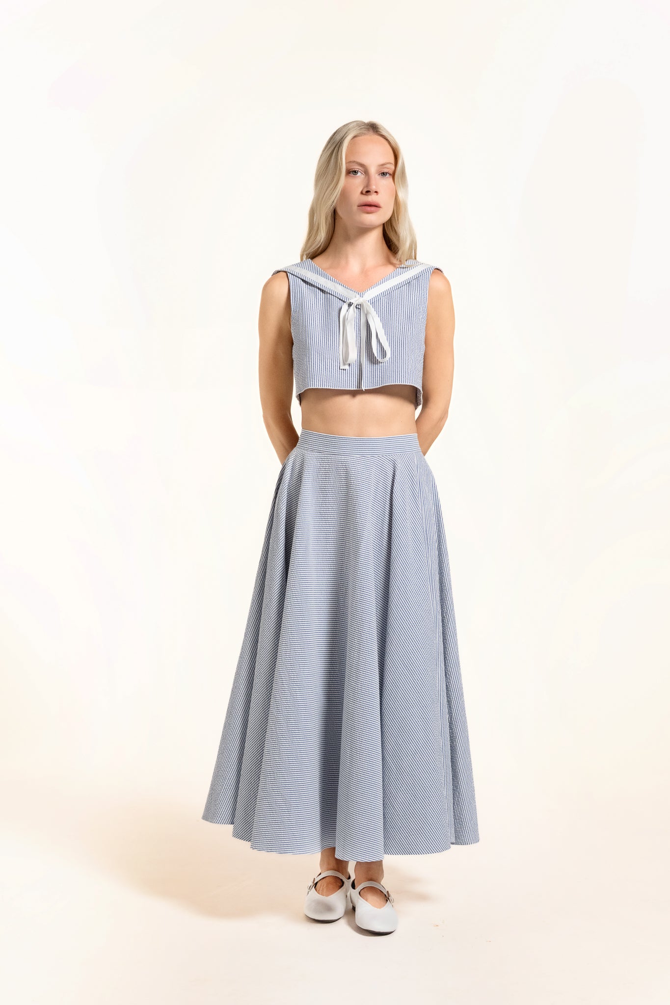 Zhiggie Babilou Skirt in ice stripes
