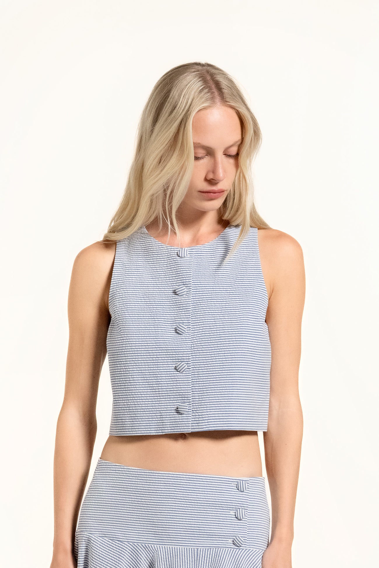 Dacha Top - Ice - Stripes