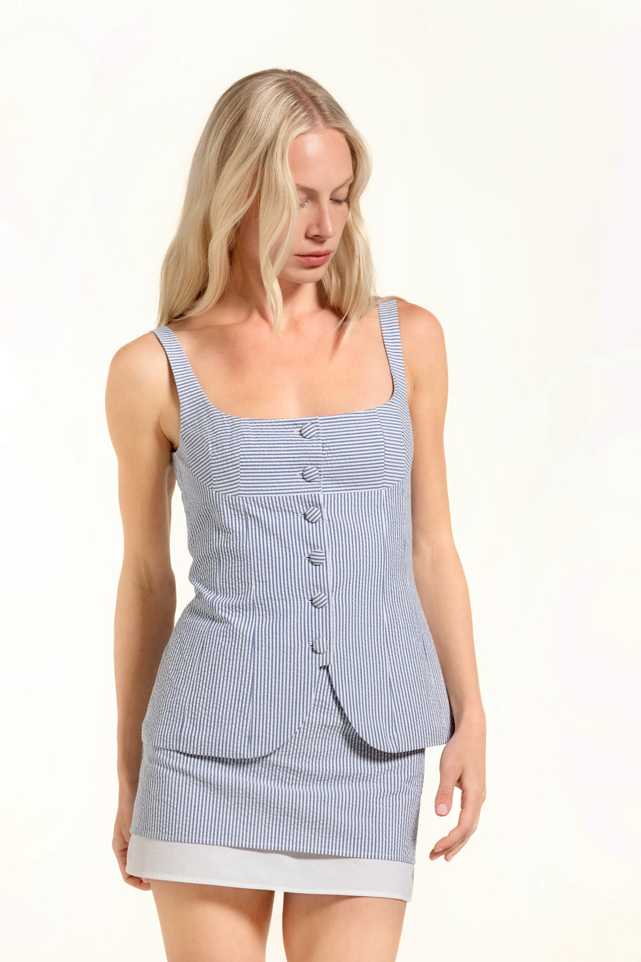 Colette Top - Ice - Stripes