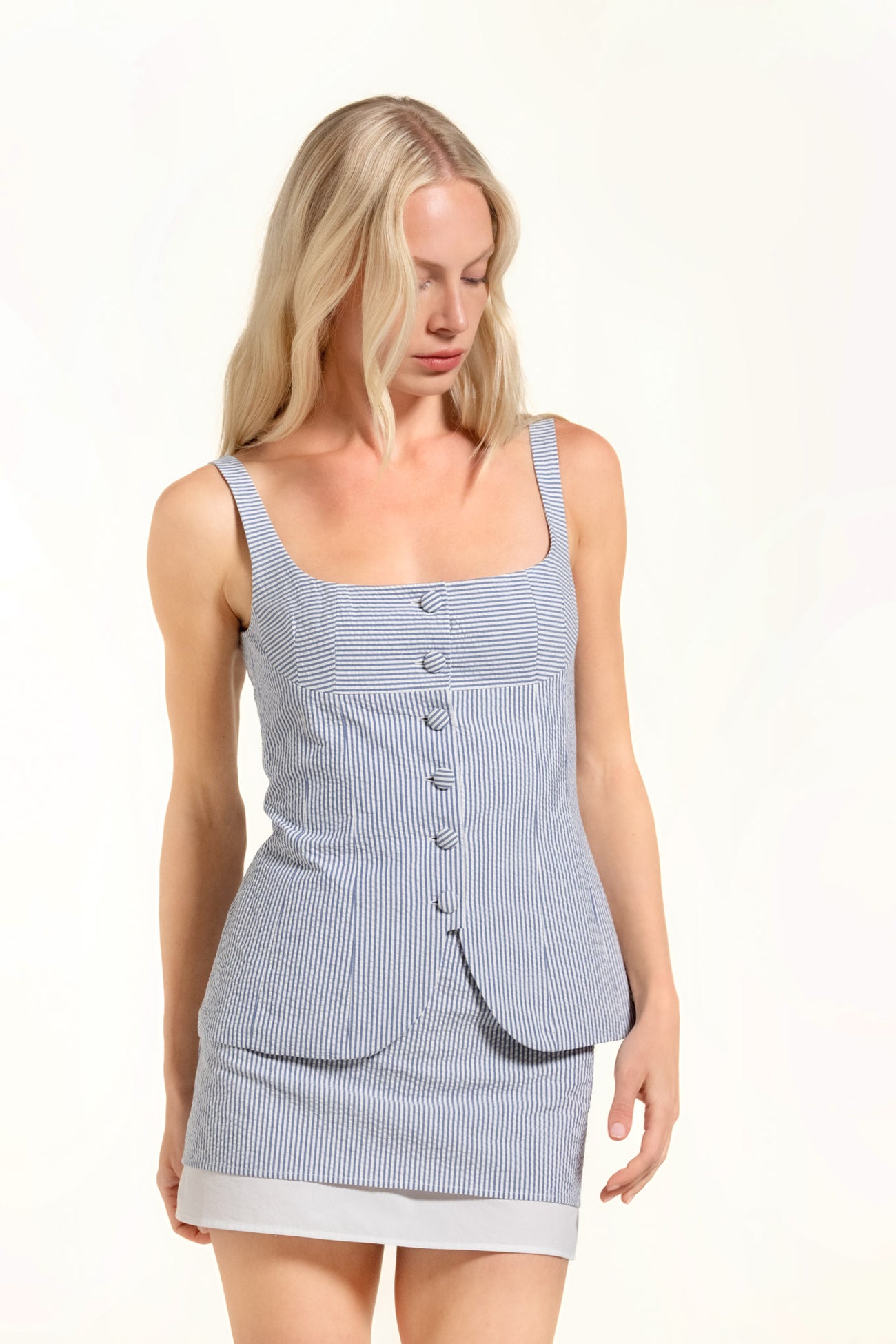 Colette Top - Ice - Stripes