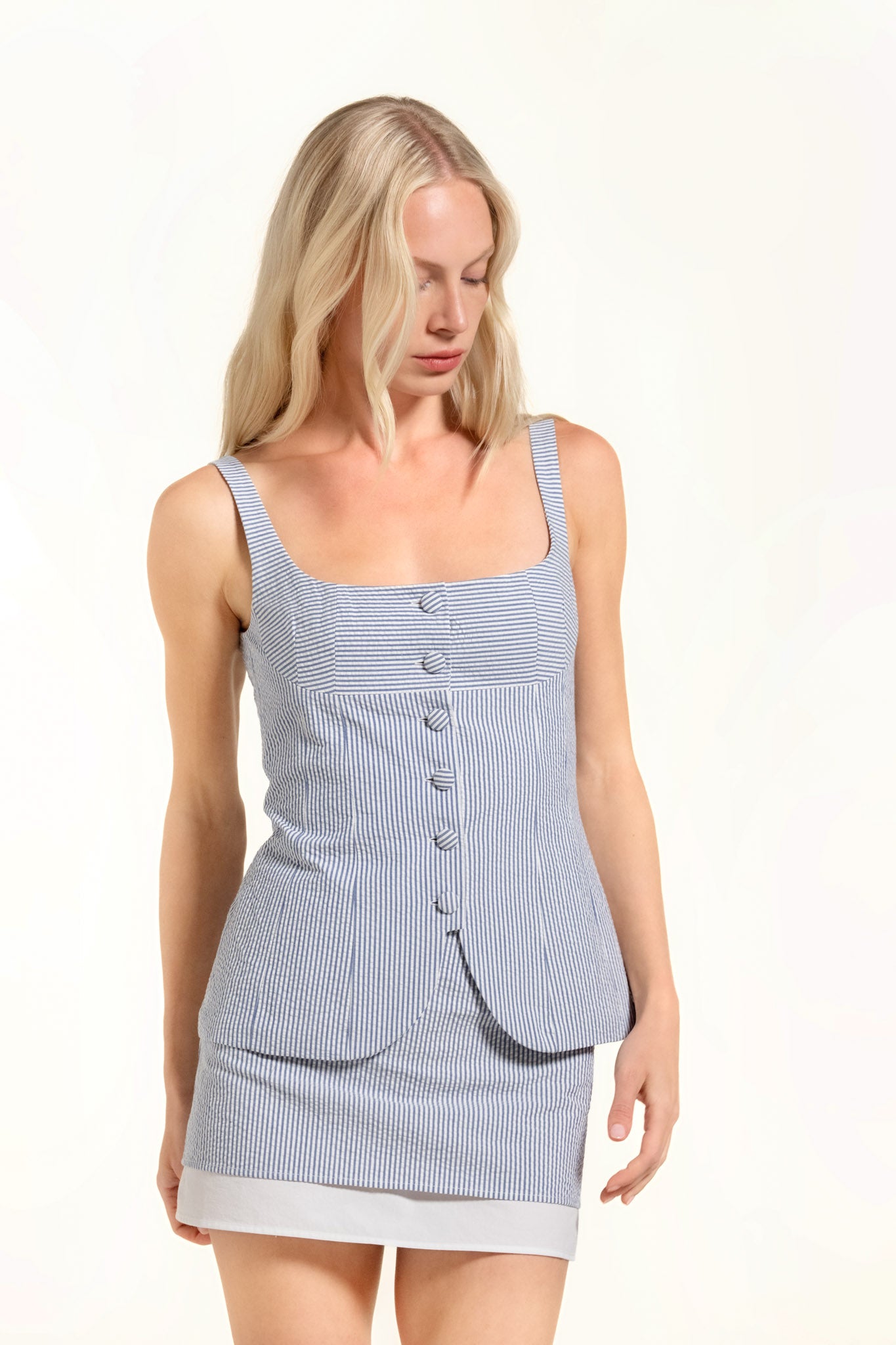 Colette Top - Ice - Stripes