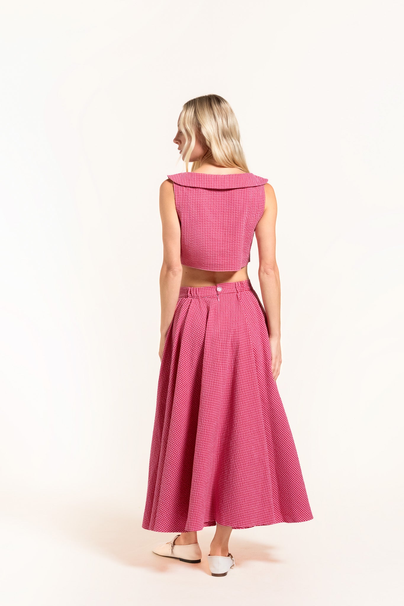 Babilou Skirt - Raspberry - Gingham