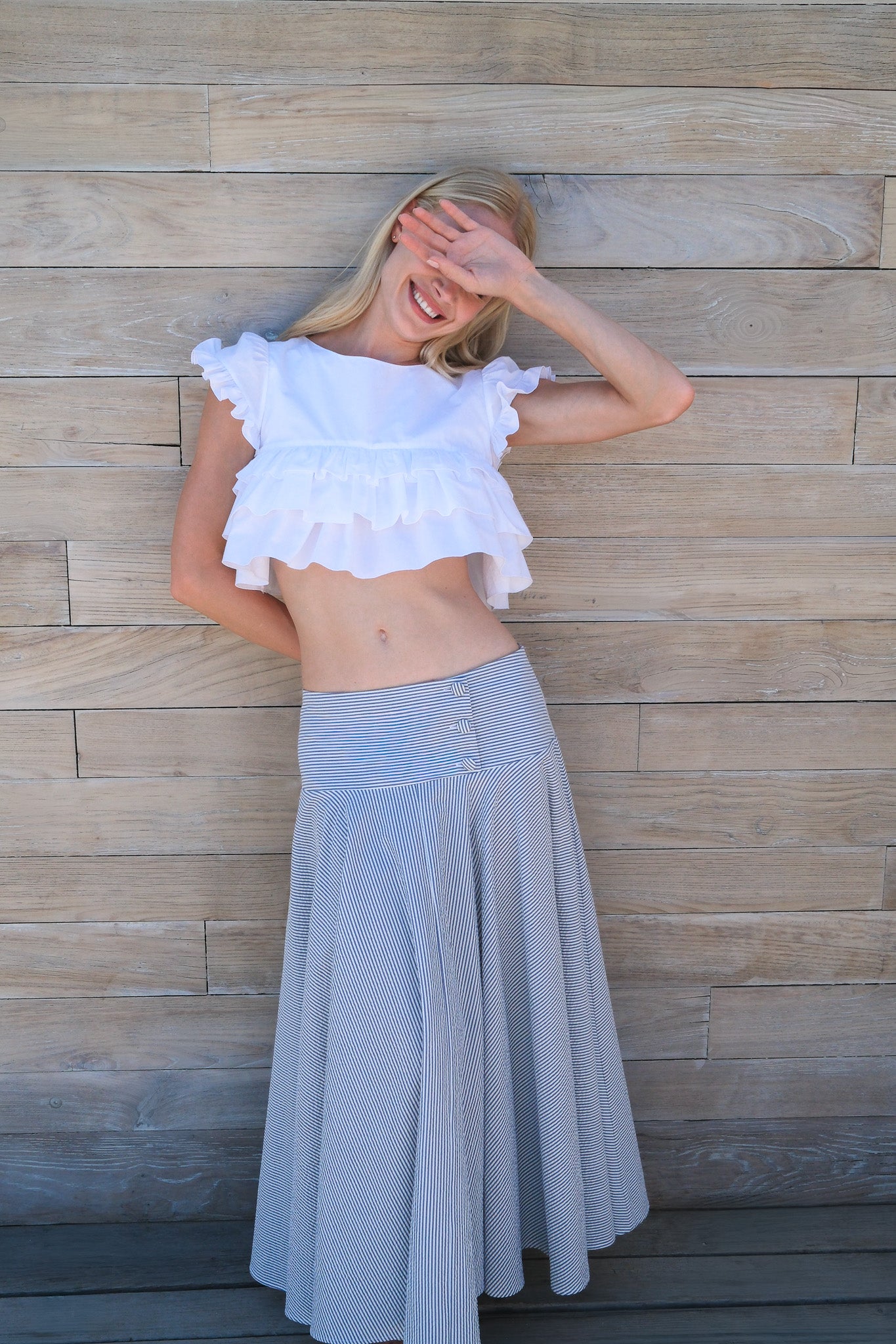 Dolly Skirt - Ice - Stripes