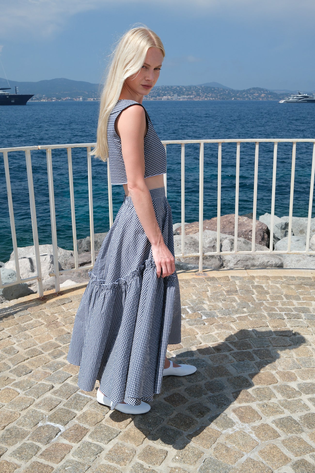 Mathilde Skirt - Navy - Gingham