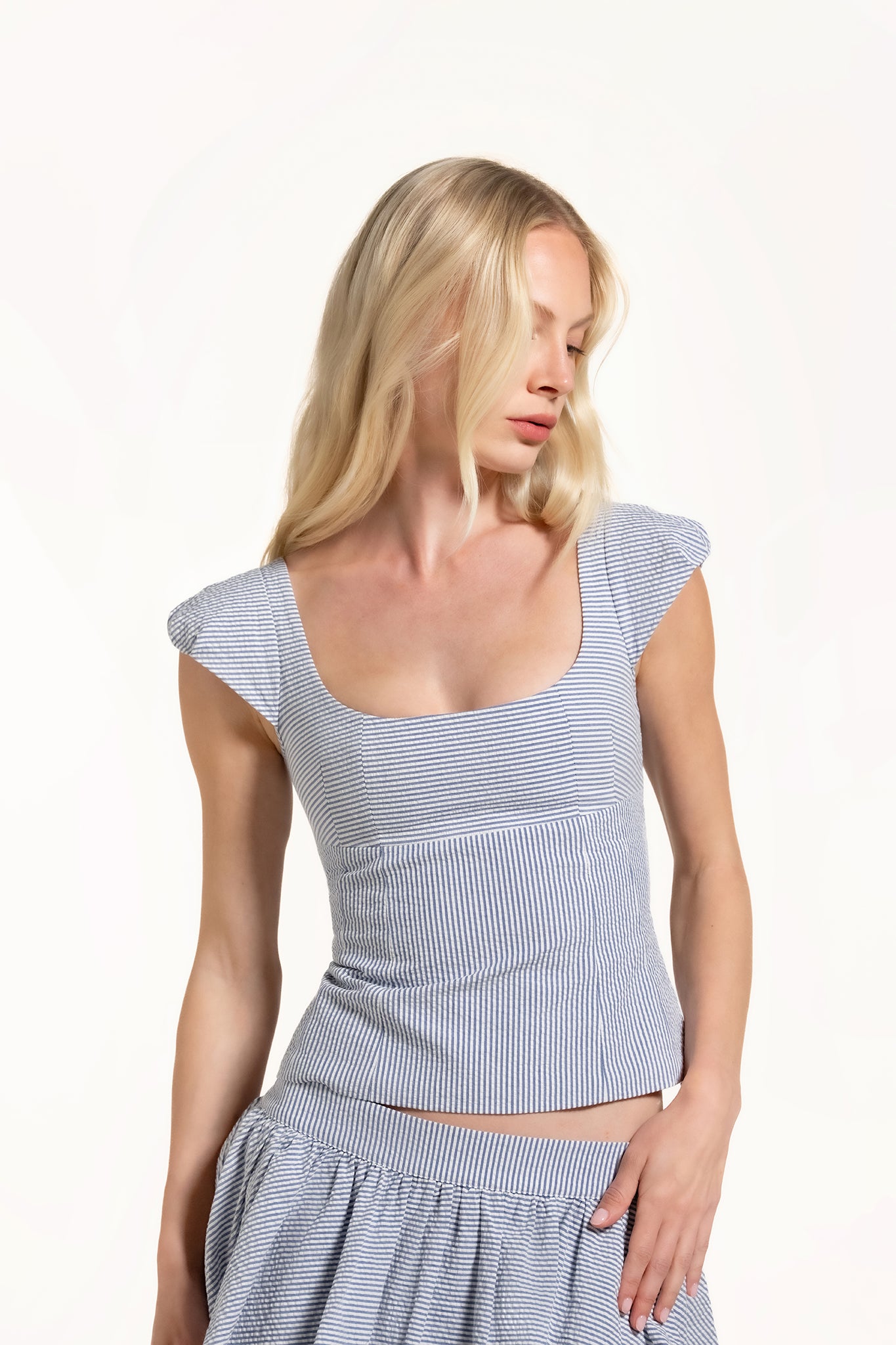 Zhiggie Dusana Top in ice stripes