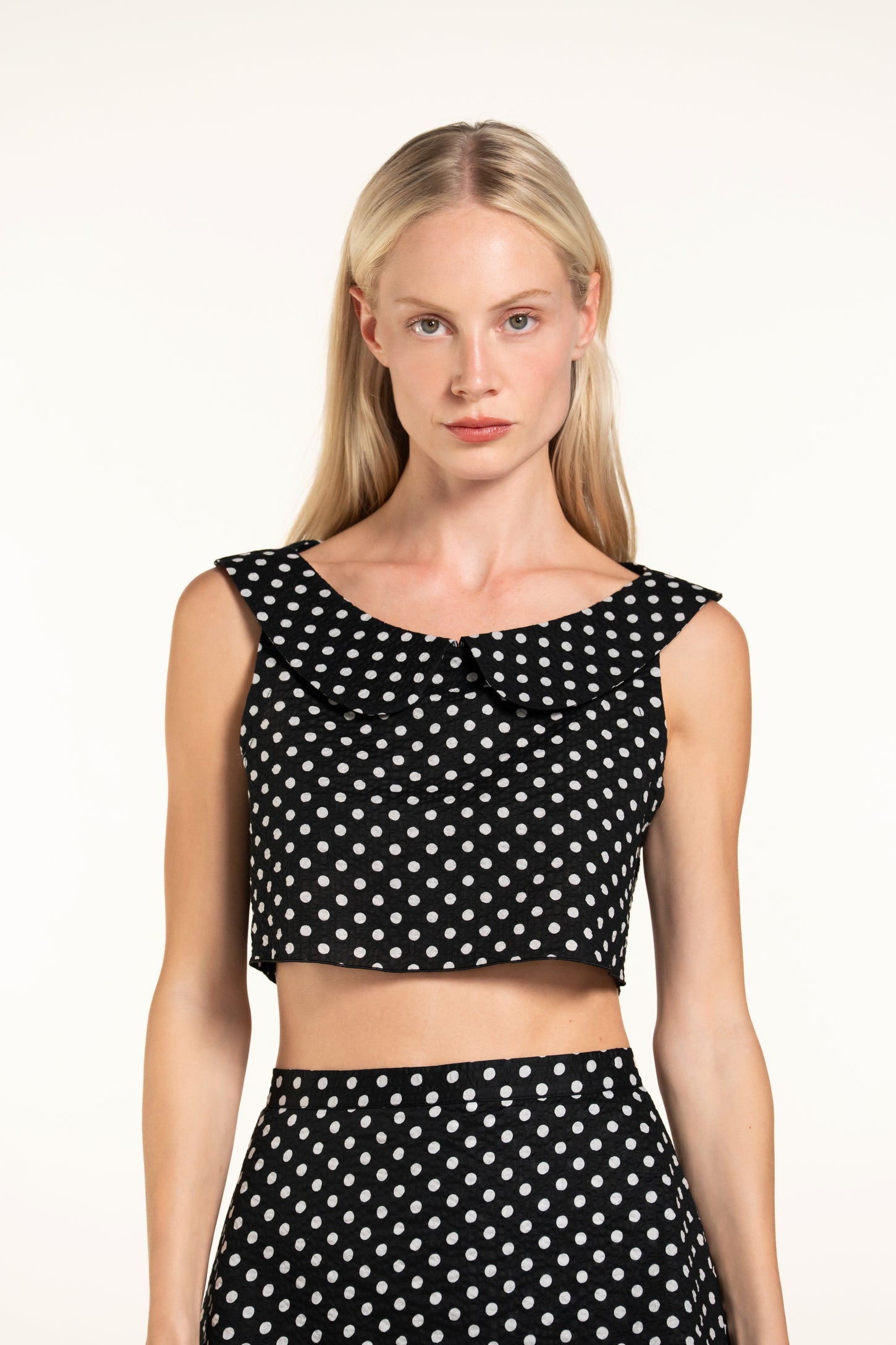 Gabriella Top - black - polkadots