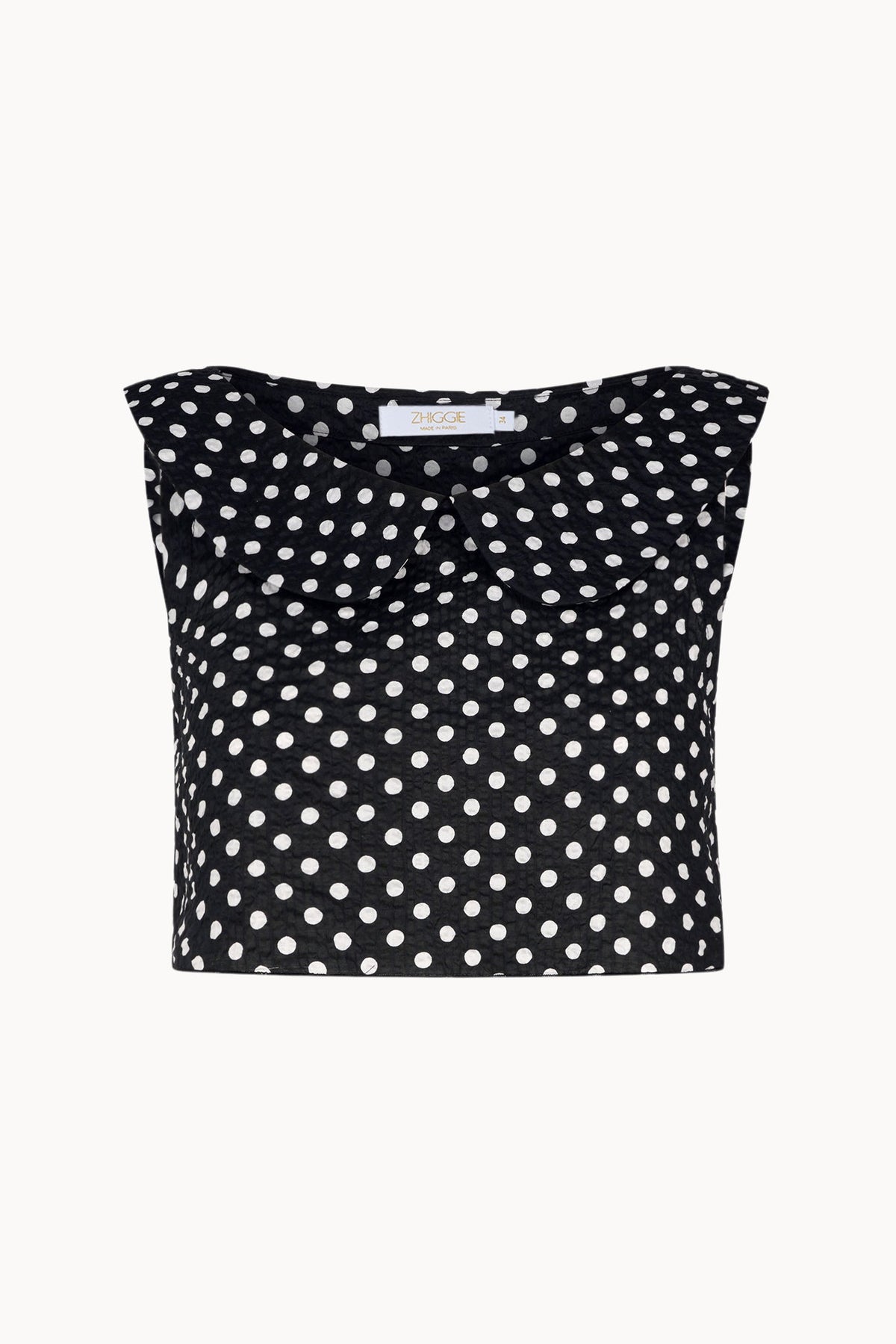 Gabriella Top - Black - Polkadots