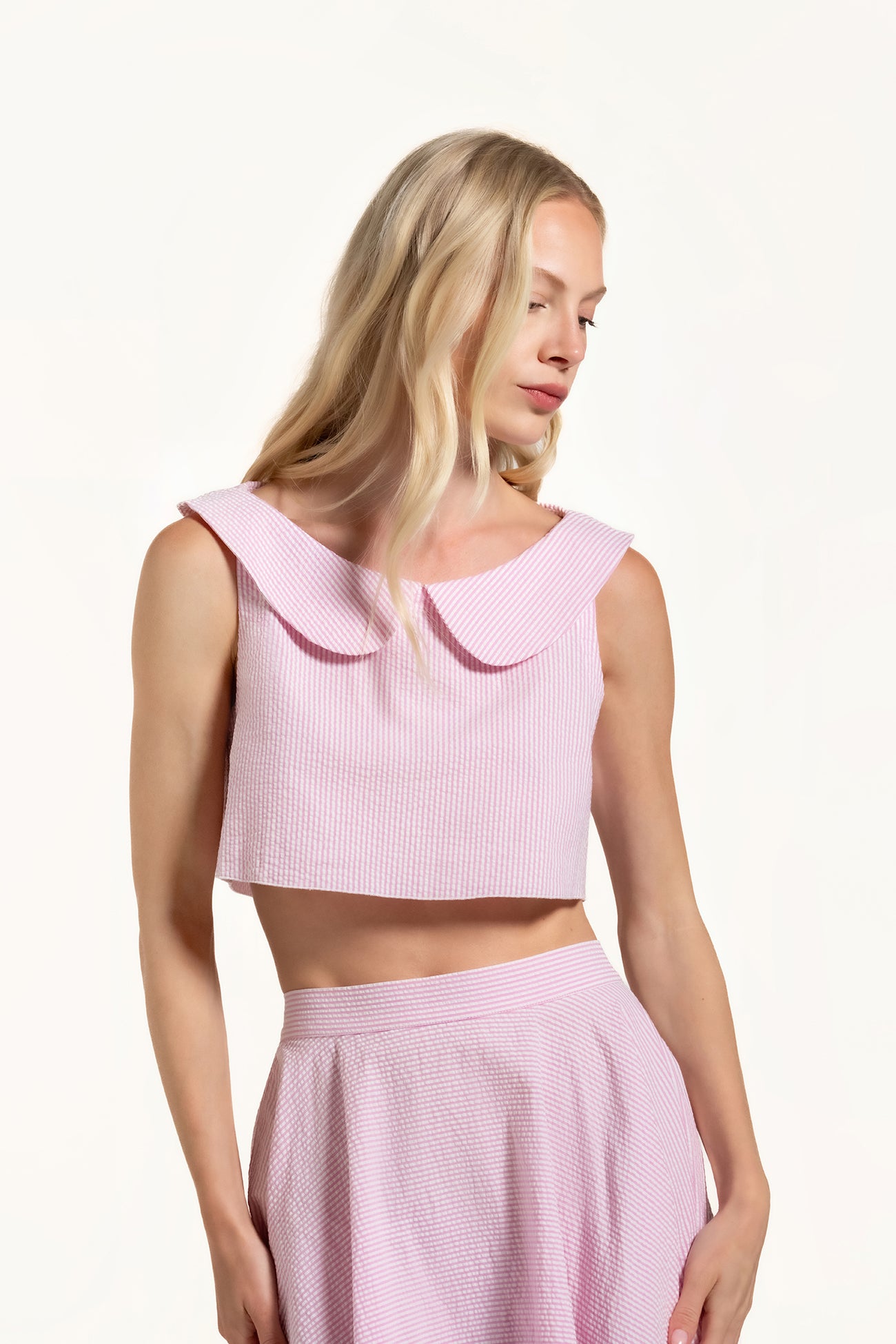 Zhiggie Gabriella Top in candyfloss stripes