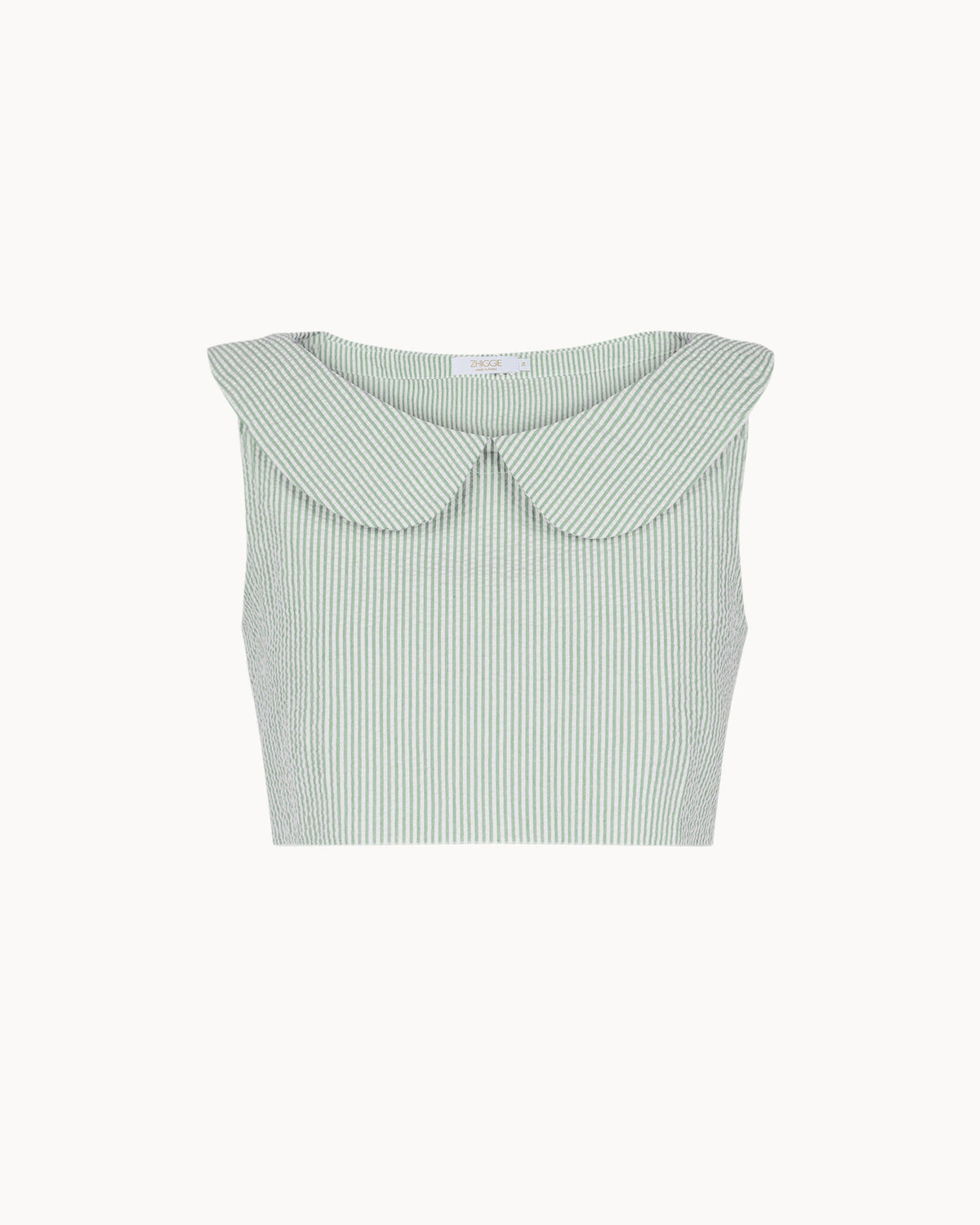Zhiggie Gabriella Top in sage stripes