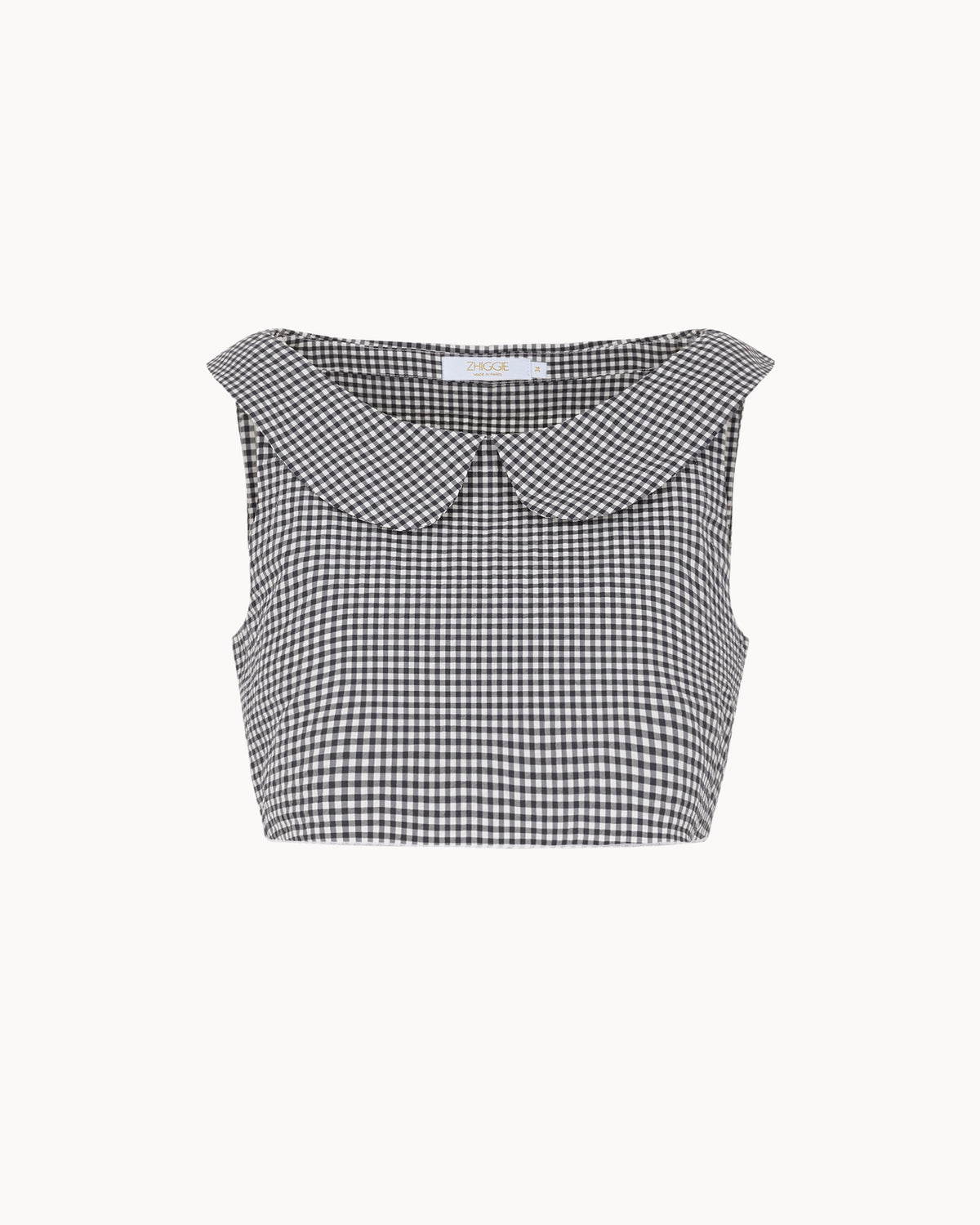 Zhiggie Gabriella Top in navy gingham