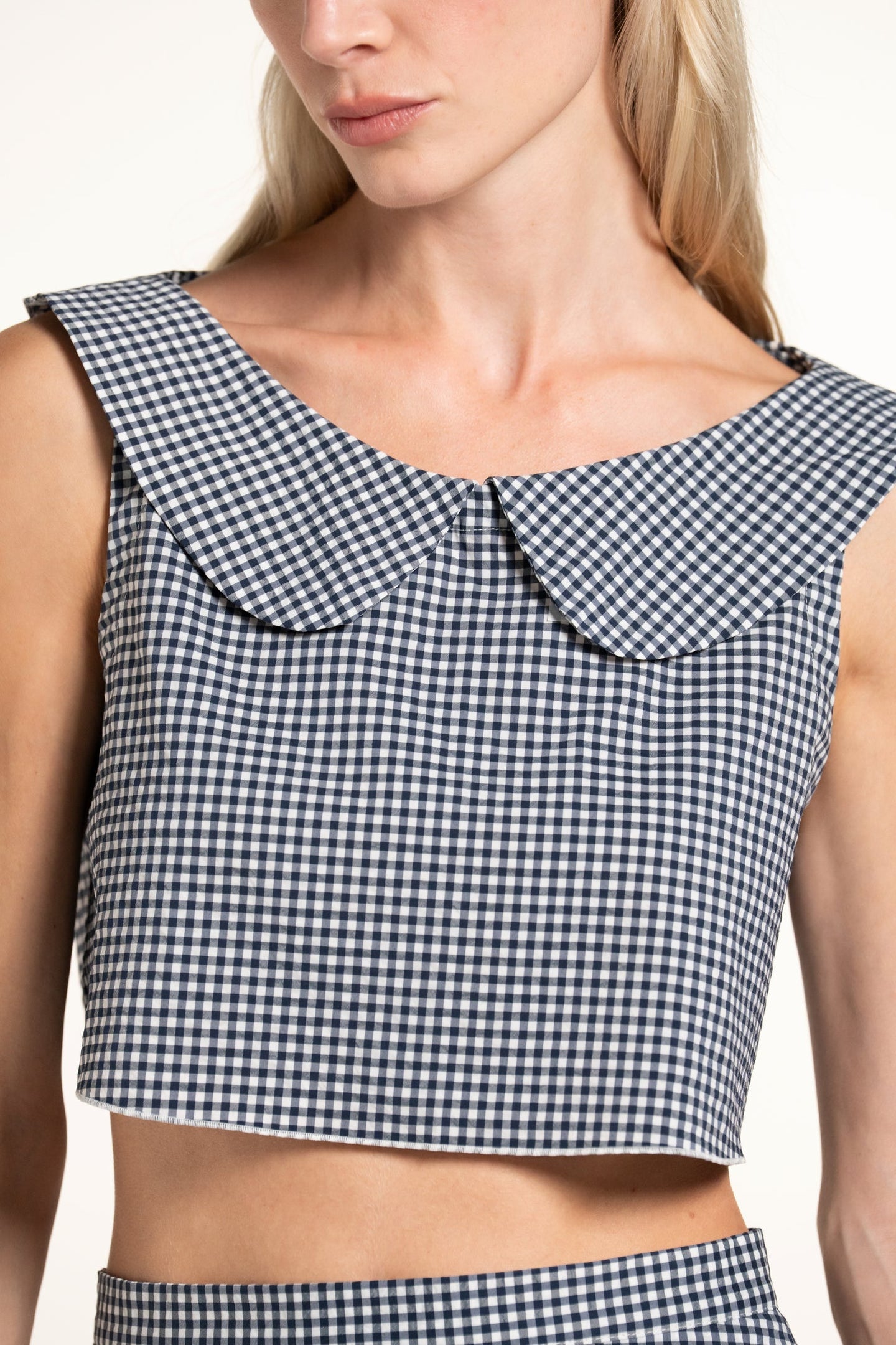 Gabriella Top - Navy - Gingham