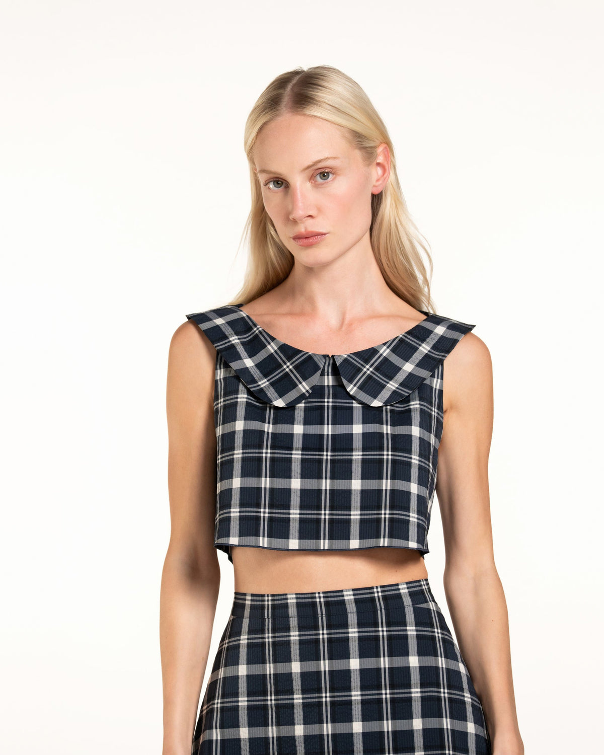 Zhiggie Gabriella Top in loch plaid