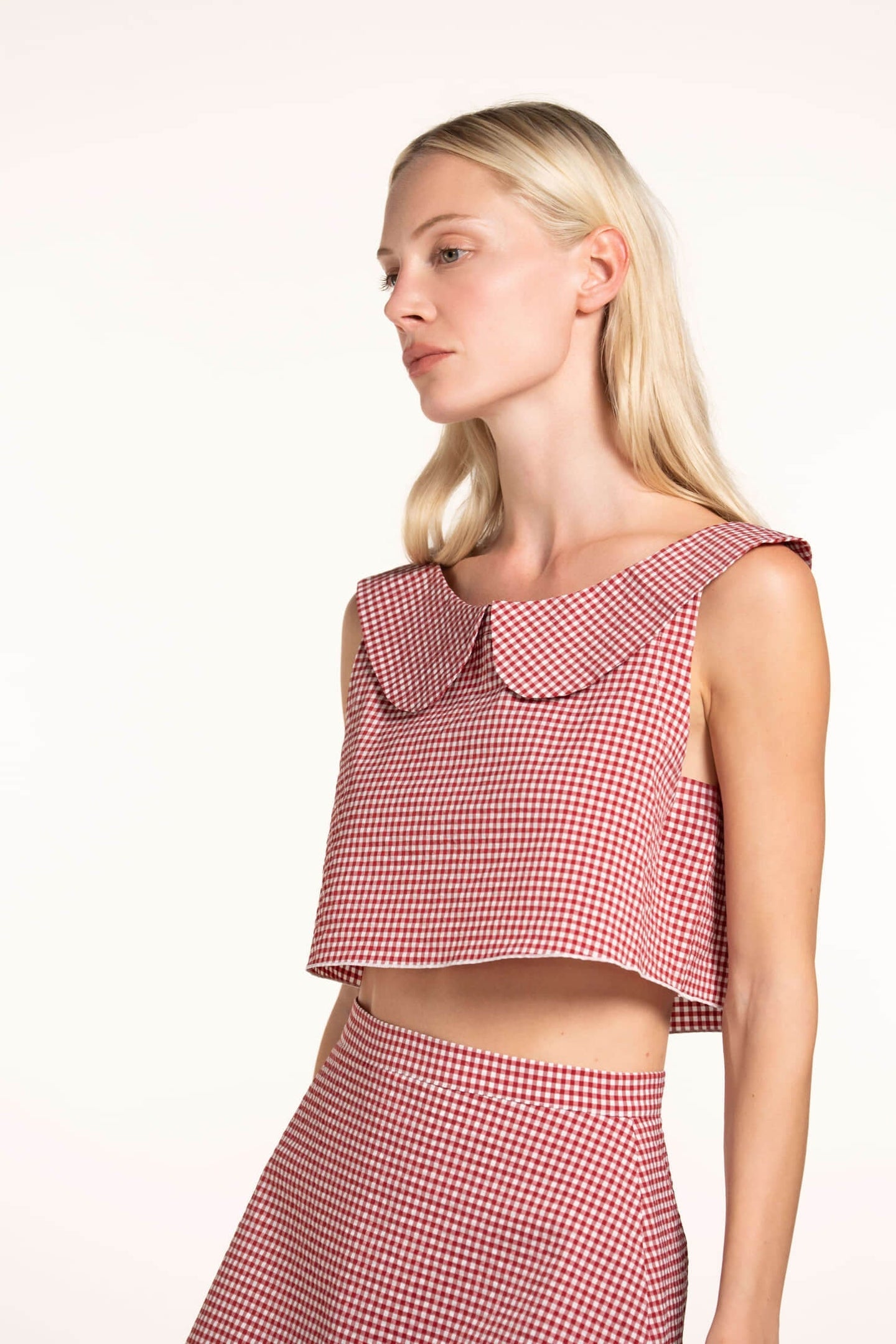 Gabriella Top - Cherry - Gingham