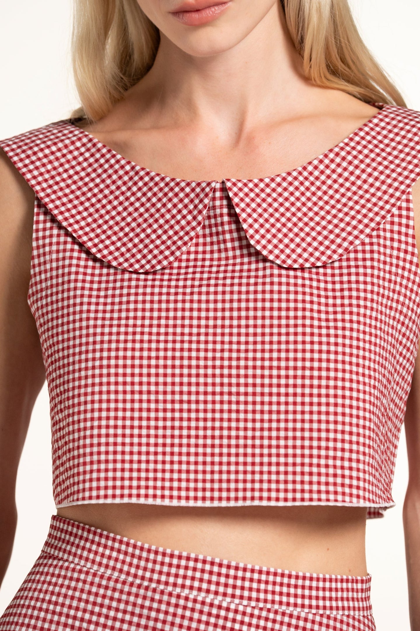Gabriella Top - Cherry - Gingham