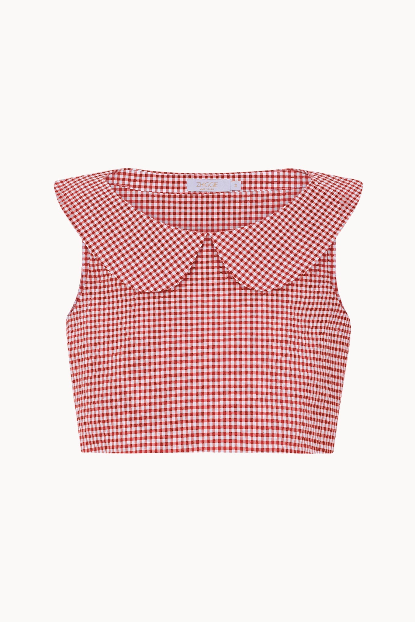 Gabriella Top - Cherry - Gingham