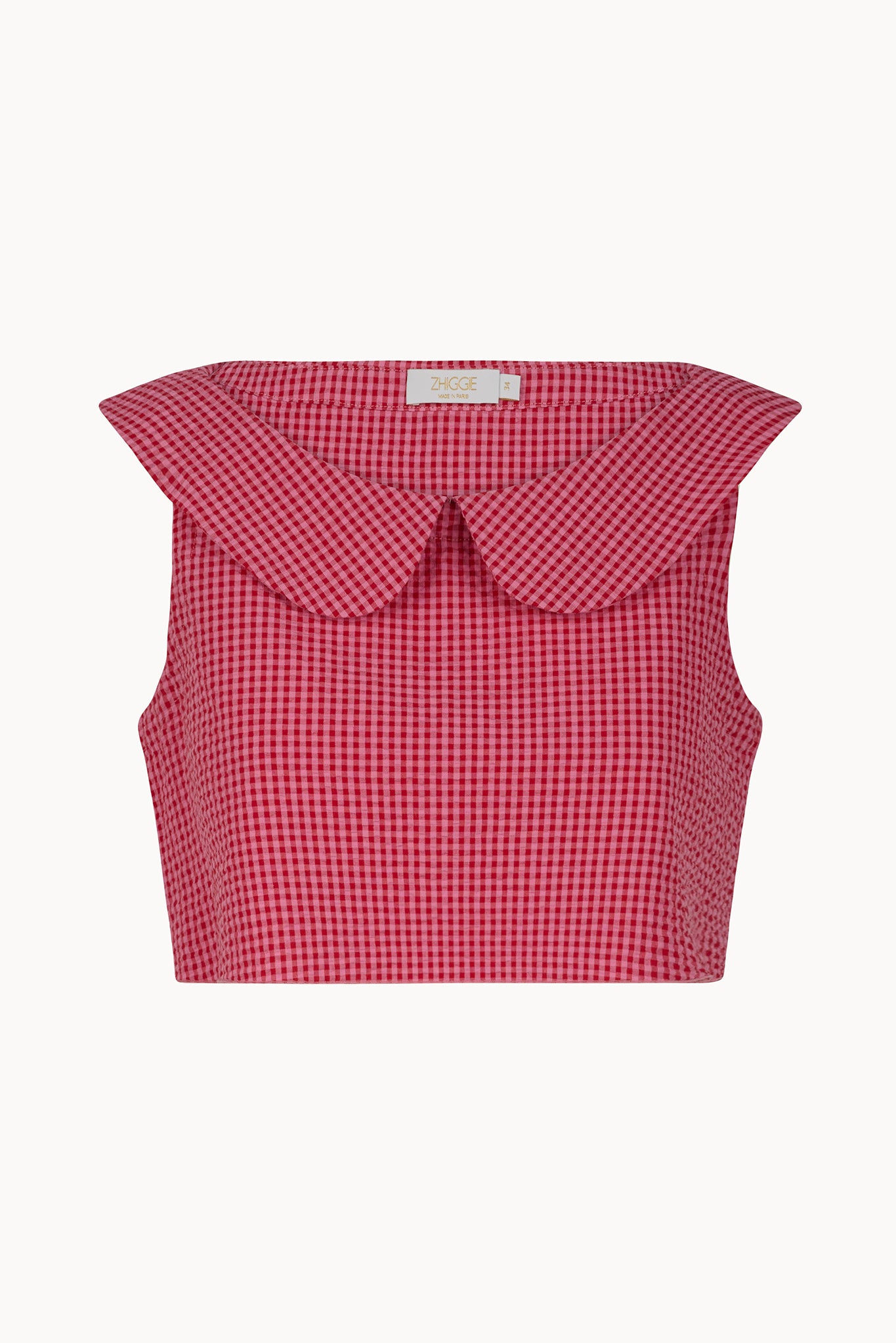 Gabriella Top - Raspberry - Gingham