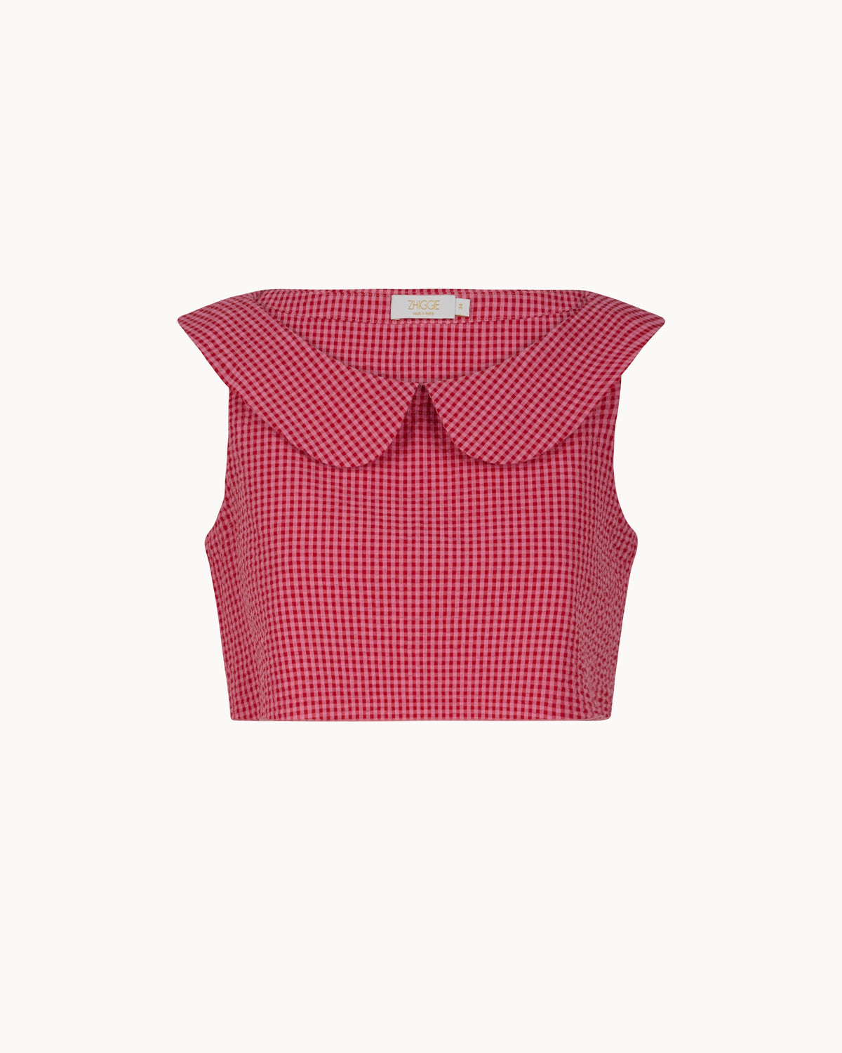 Zhiggie Gabriella Top in raspberry gingham