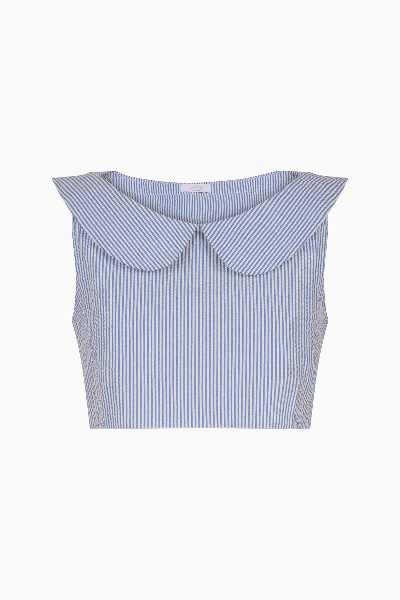 GABRIELLA top in light blue stripes