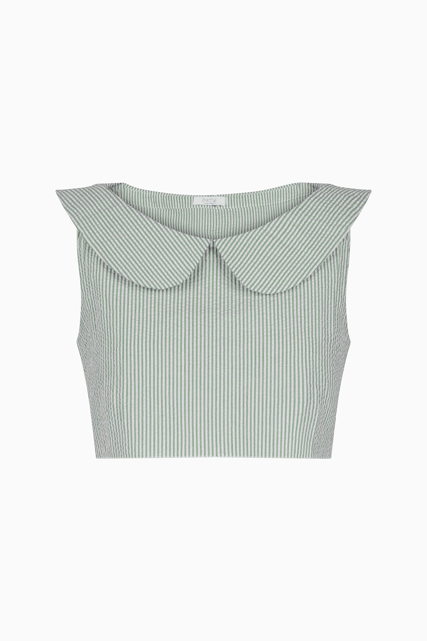 GABRIELLA top in green stripes