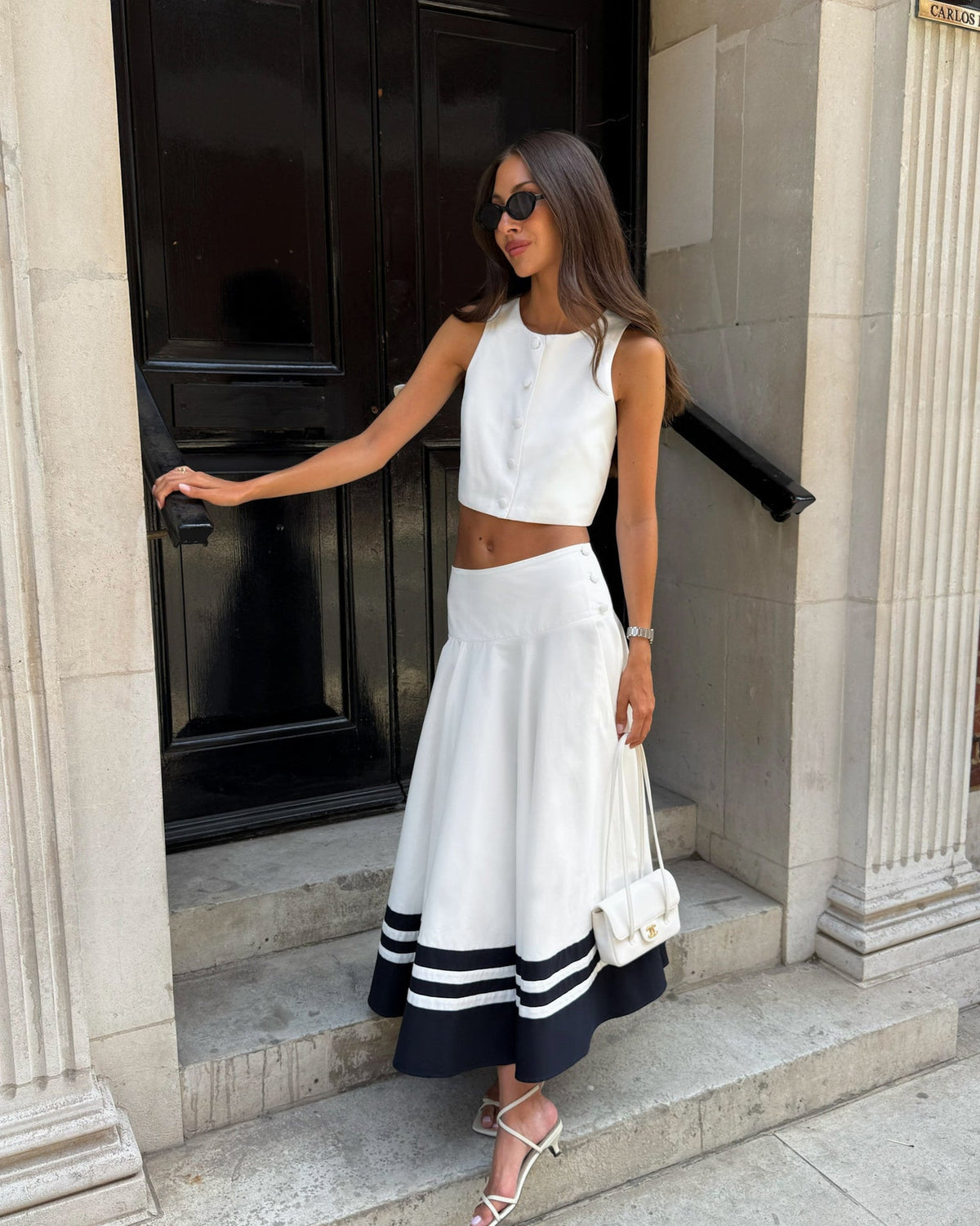 Zhiggie Désirée Skirt in white sailor