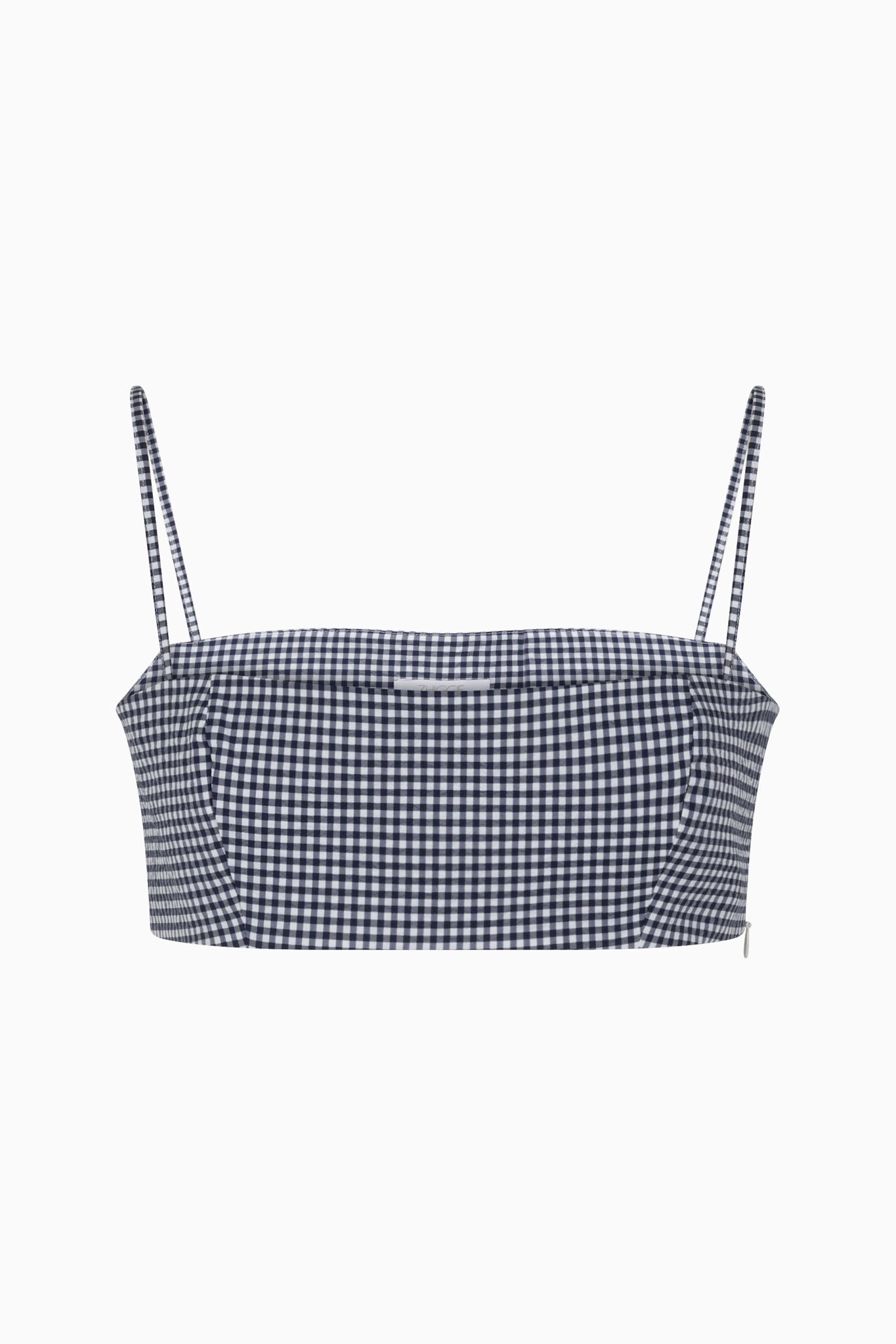 LOUISE top in navy gingham