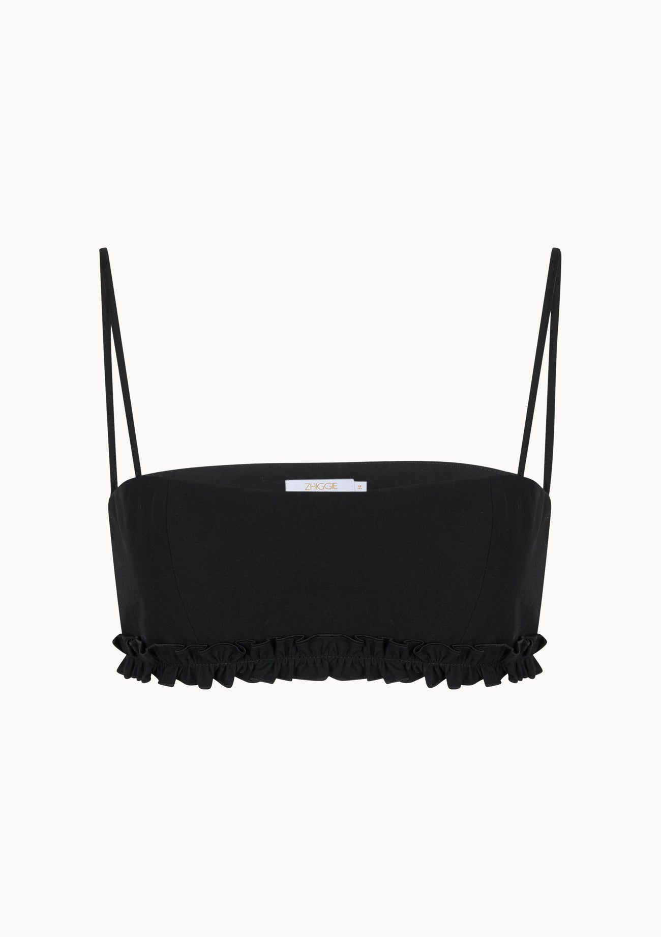 Louise Top - Black - Solid