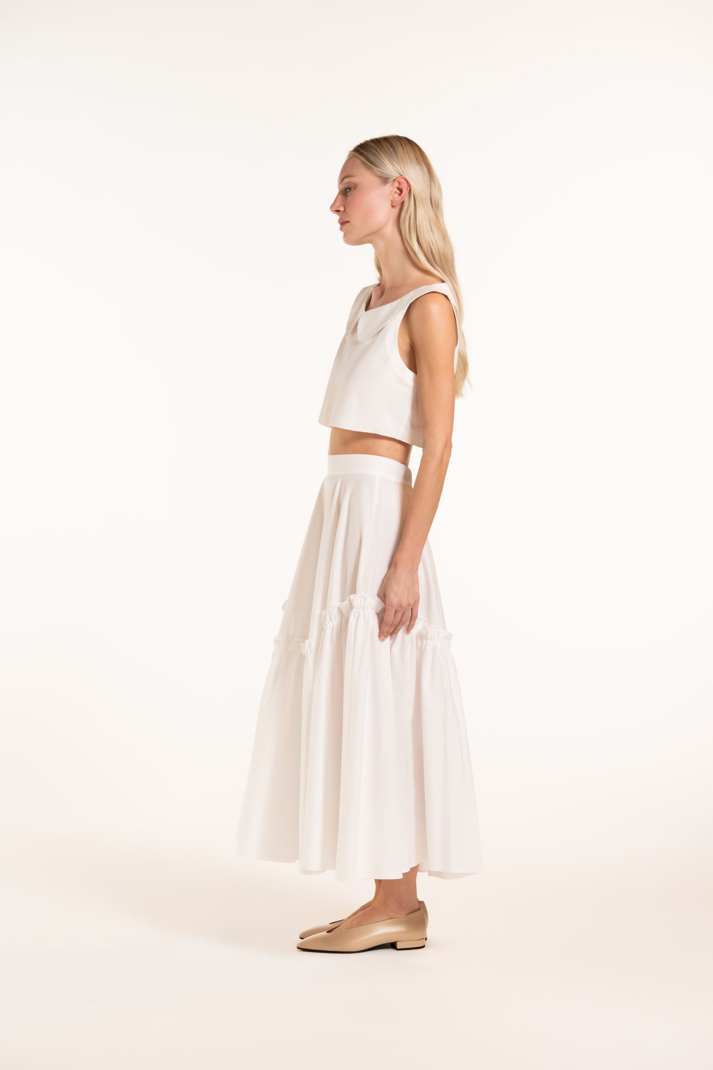 Mathilde Skirt - White - Solid