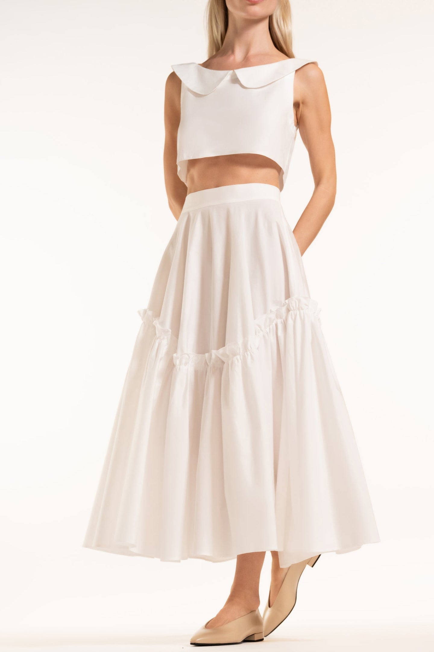 Mathilde Skirt - White - Solid