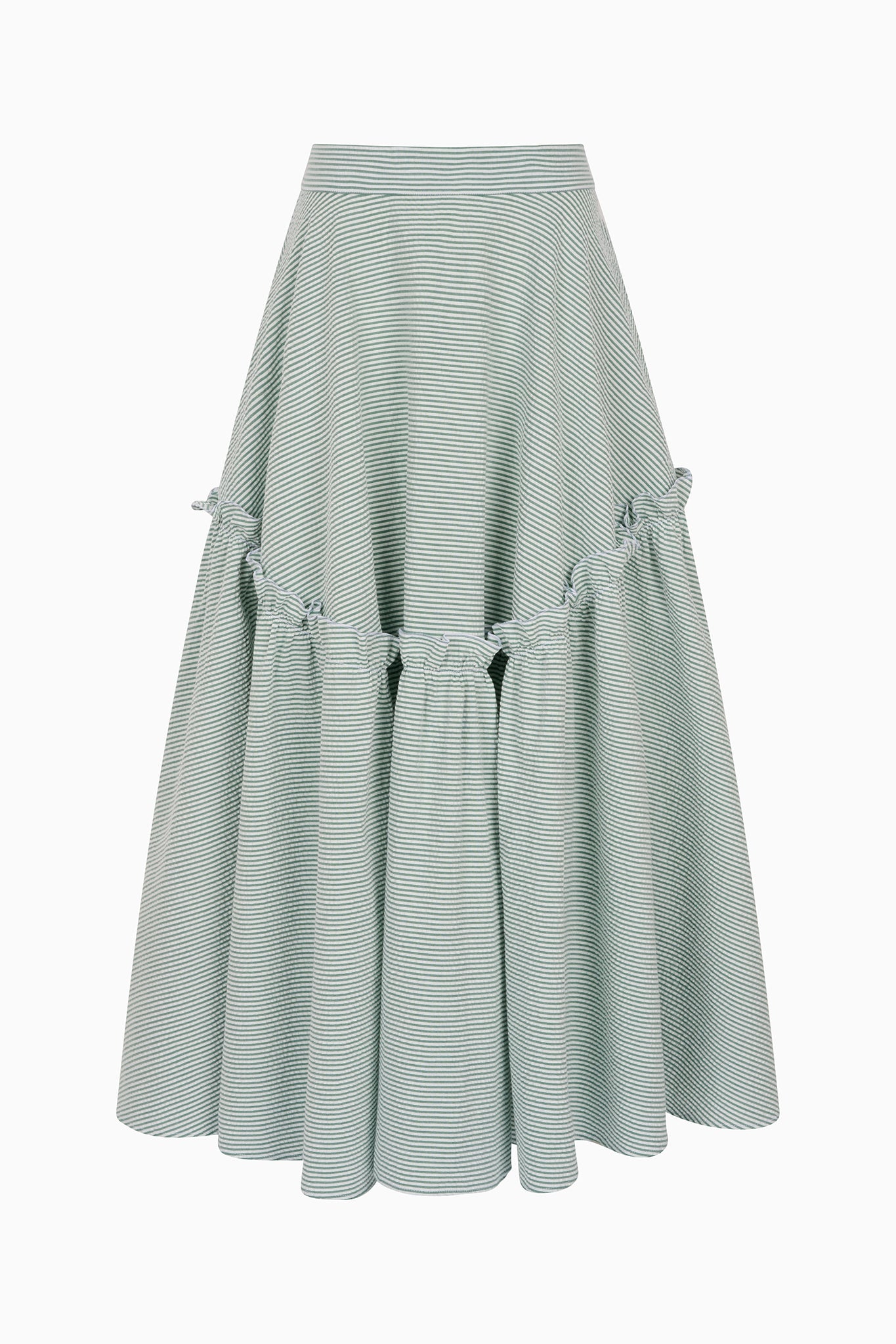 MATHILDE skirt in green stripes