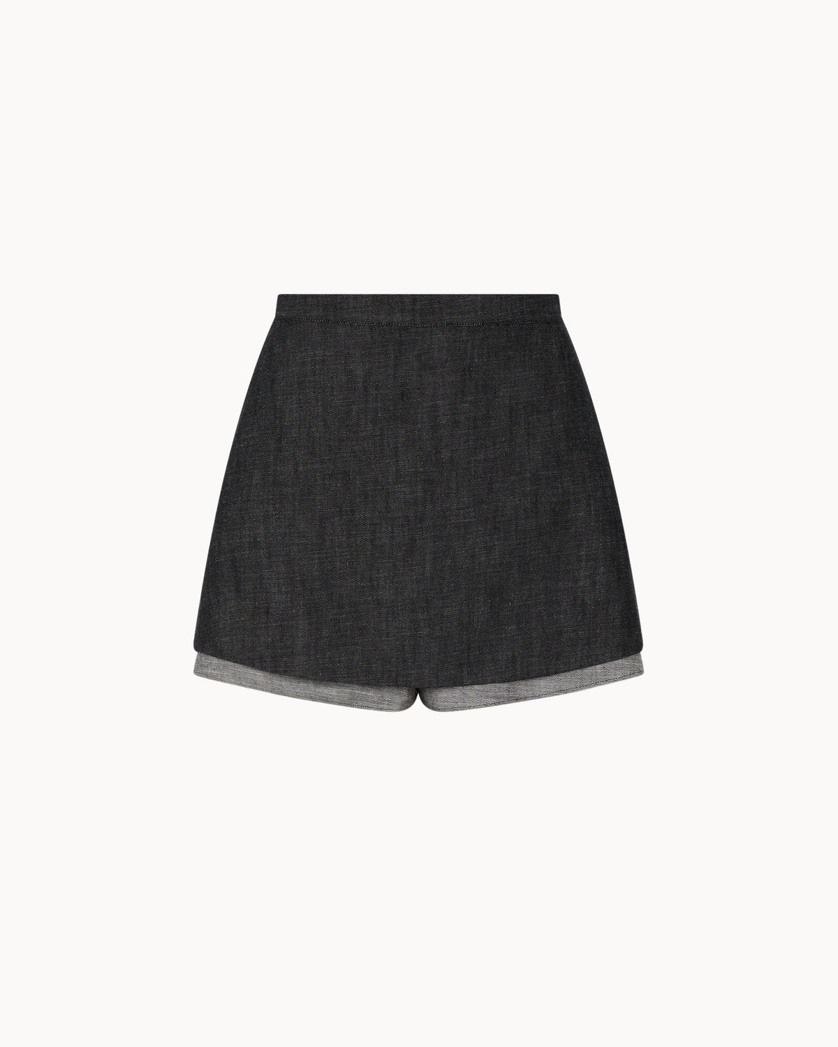 Zhiggie Romy Skort in pepper denim