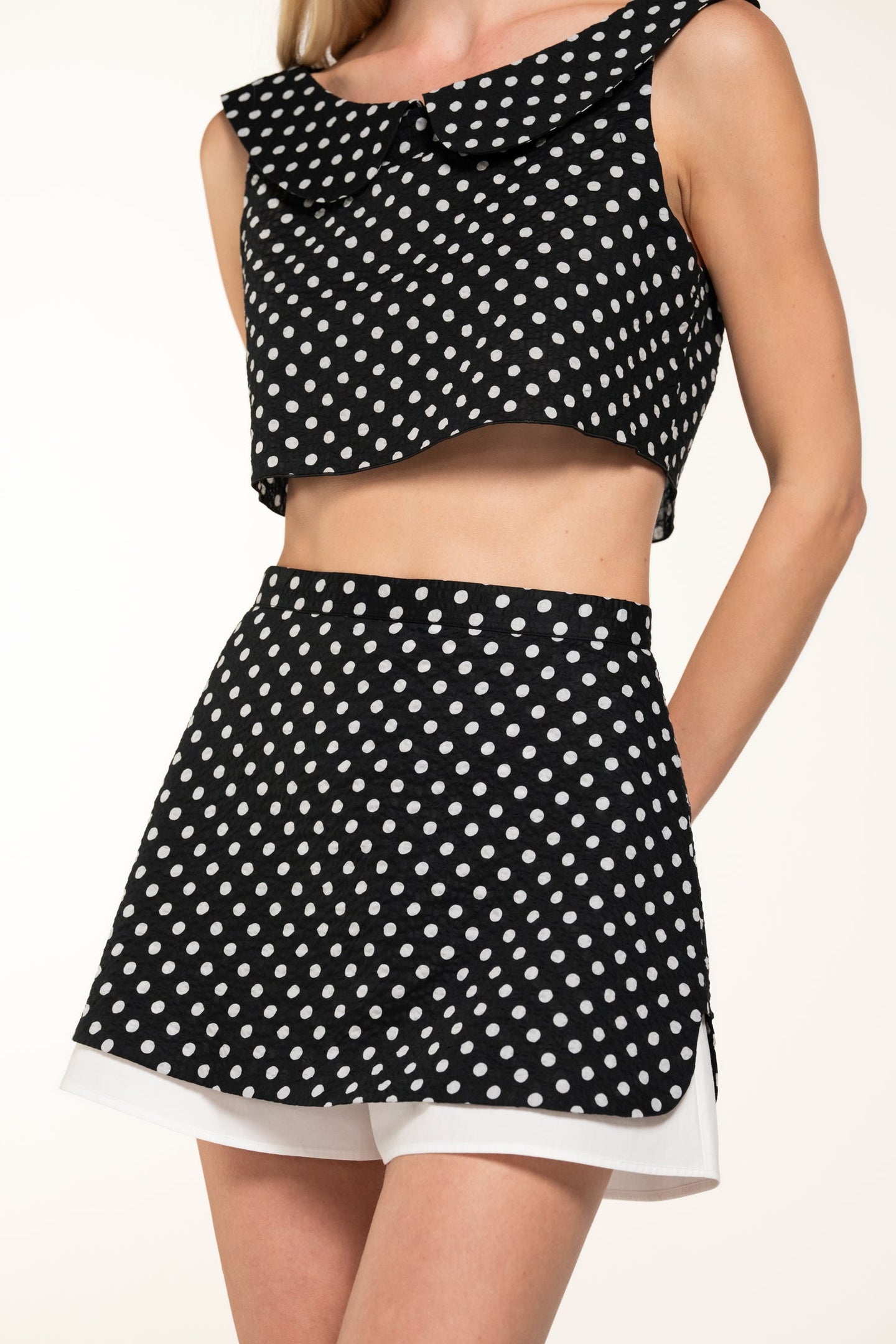 Romy Skort - Black - Polkadots