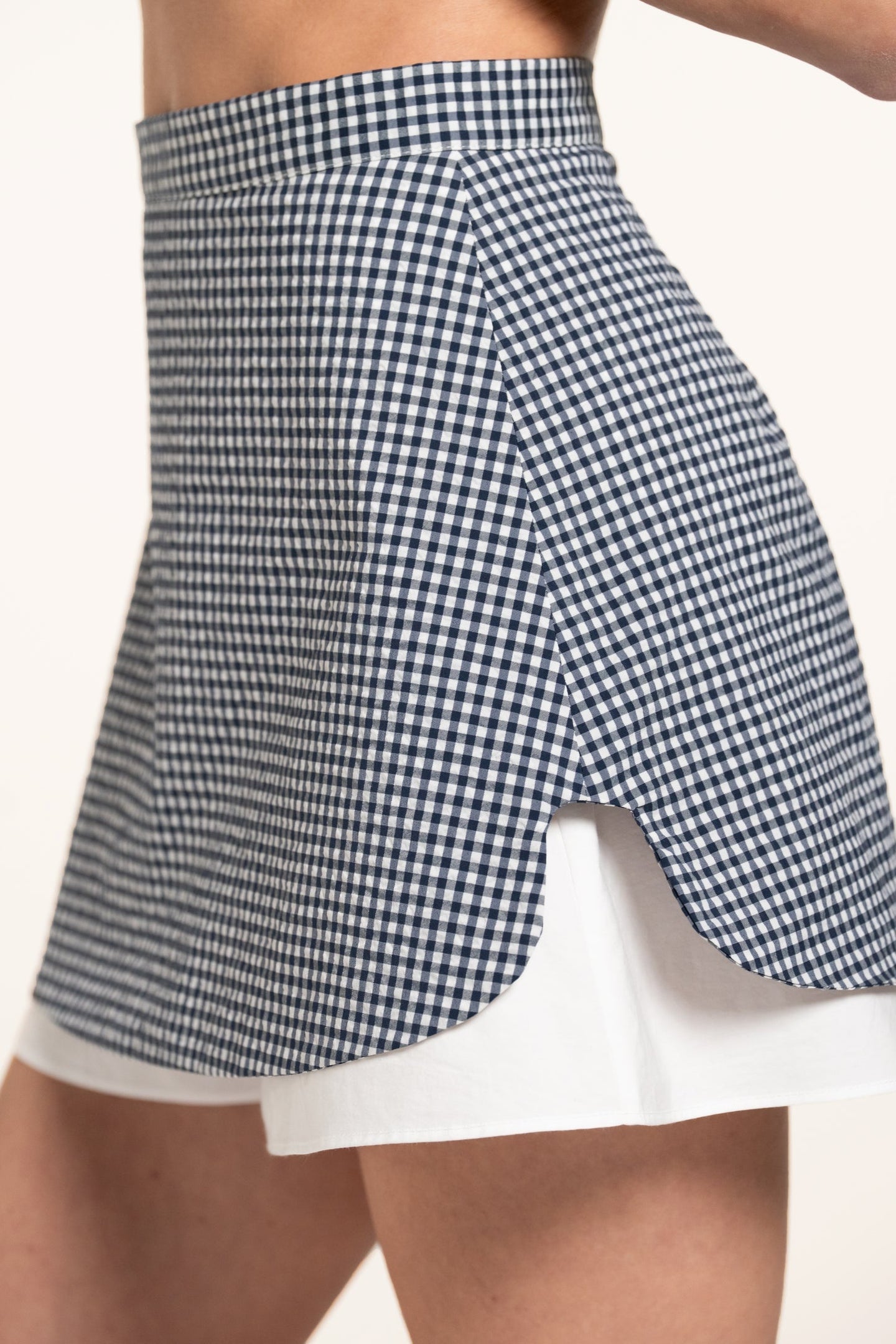 Romy Skort - Navy - Gingham