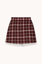 Zhiggie Romy Skort in wine plaid