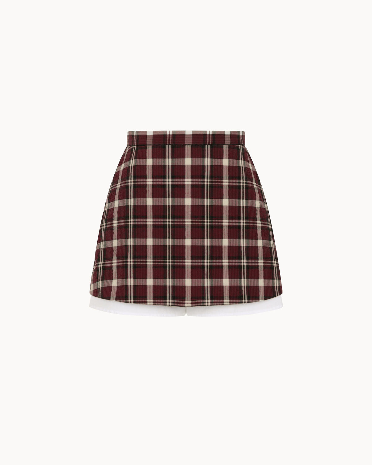 Zhiggie Romy Skort in wine plaid