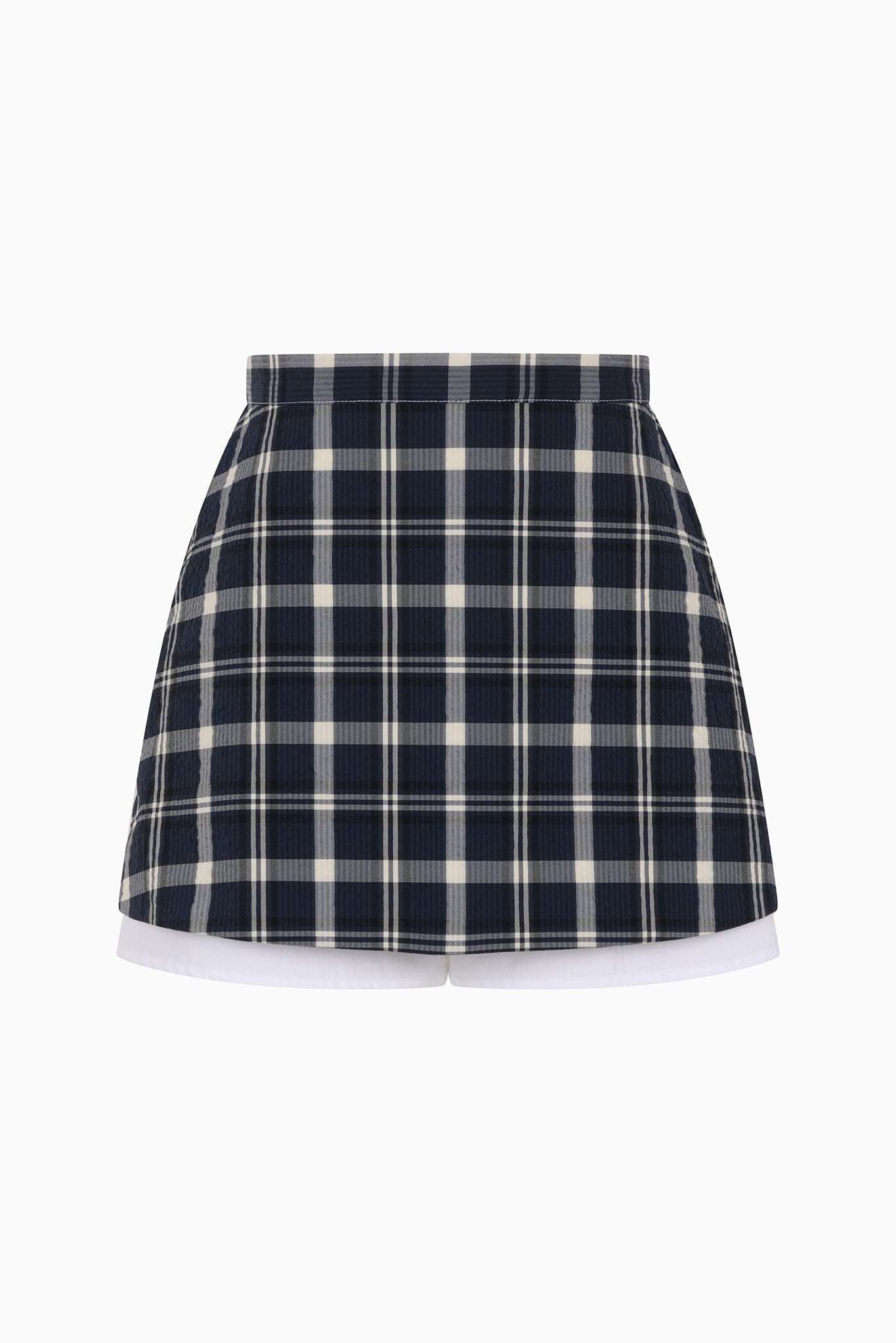 ROMY skort in navy plaid