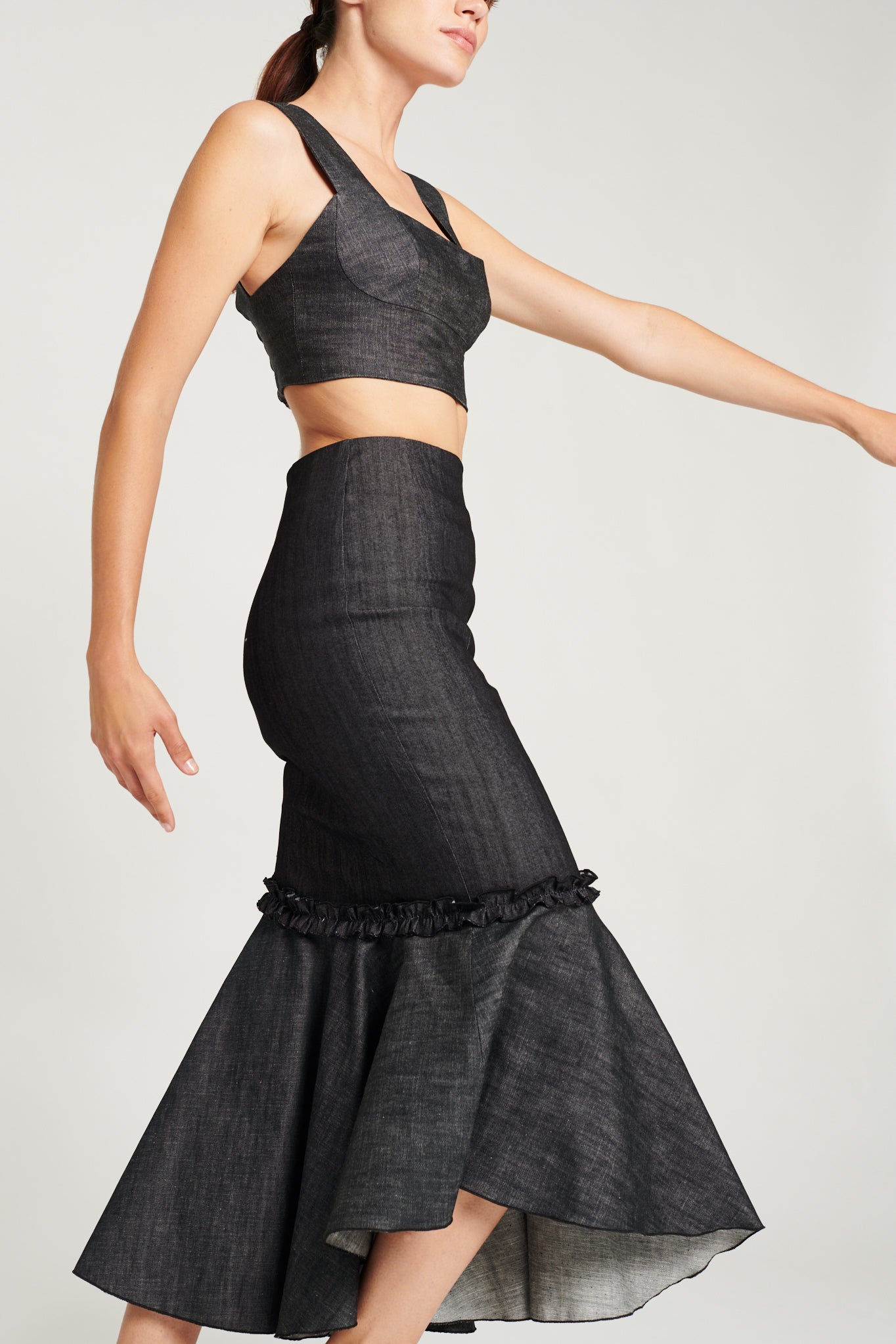 ANNETTE skirt in black denim