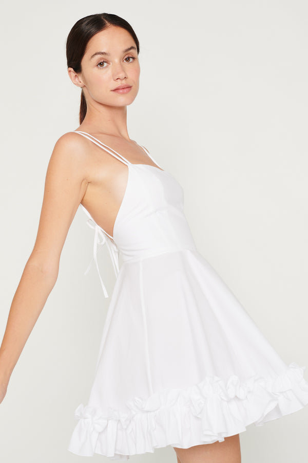 Adenor cotton dress, WHITE