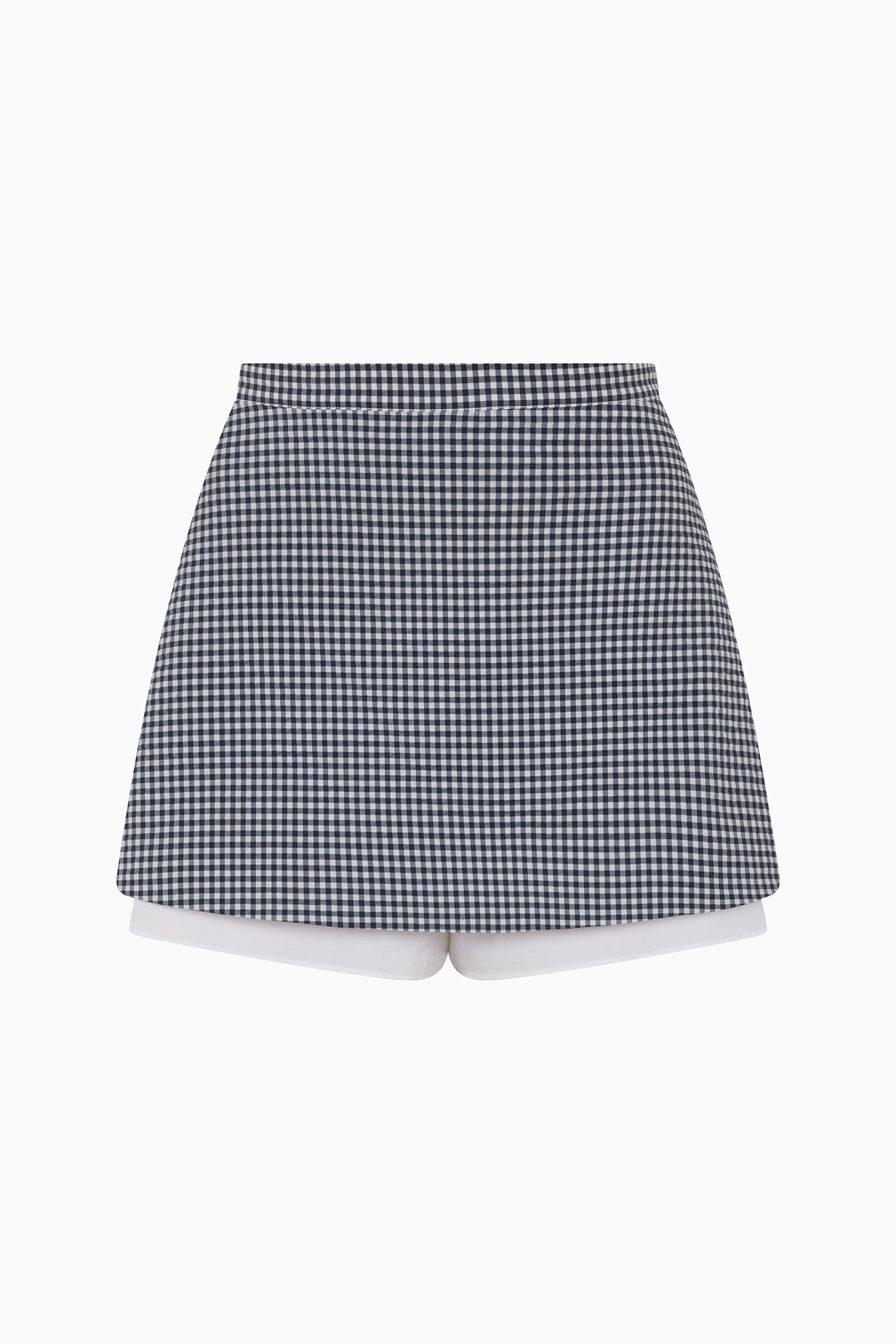 ROMY skort in navy gingham