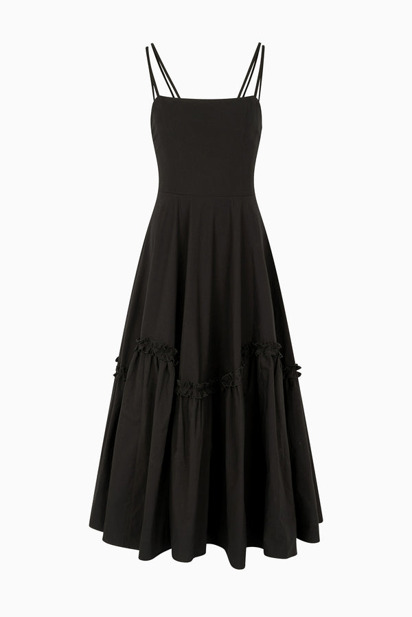 Alvana cotton dress, BLACK